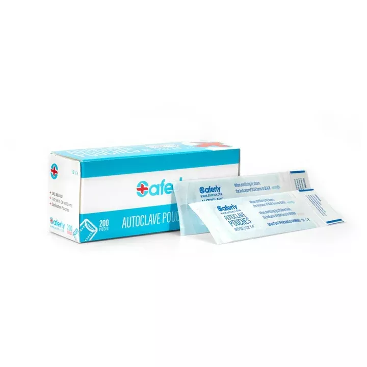 1.25"x3" Sterilization Autoclave Pouches Box of 200