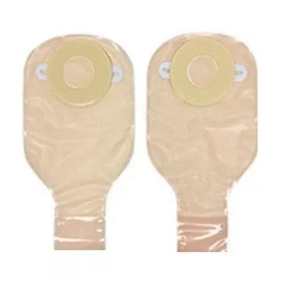 1-Piece Post-Op Adult Drainable Pouch With Barrier Pre-Cut 1" Round Deep Convex, Roll-Up