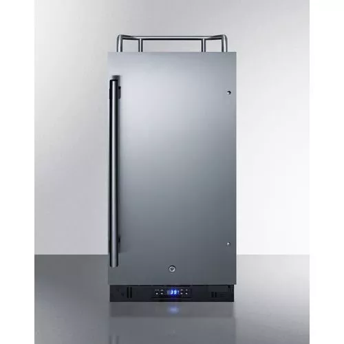 15" Wide Built-In KegeratorDoor Swing RHD , Stainless SteelSummit SBC15NK