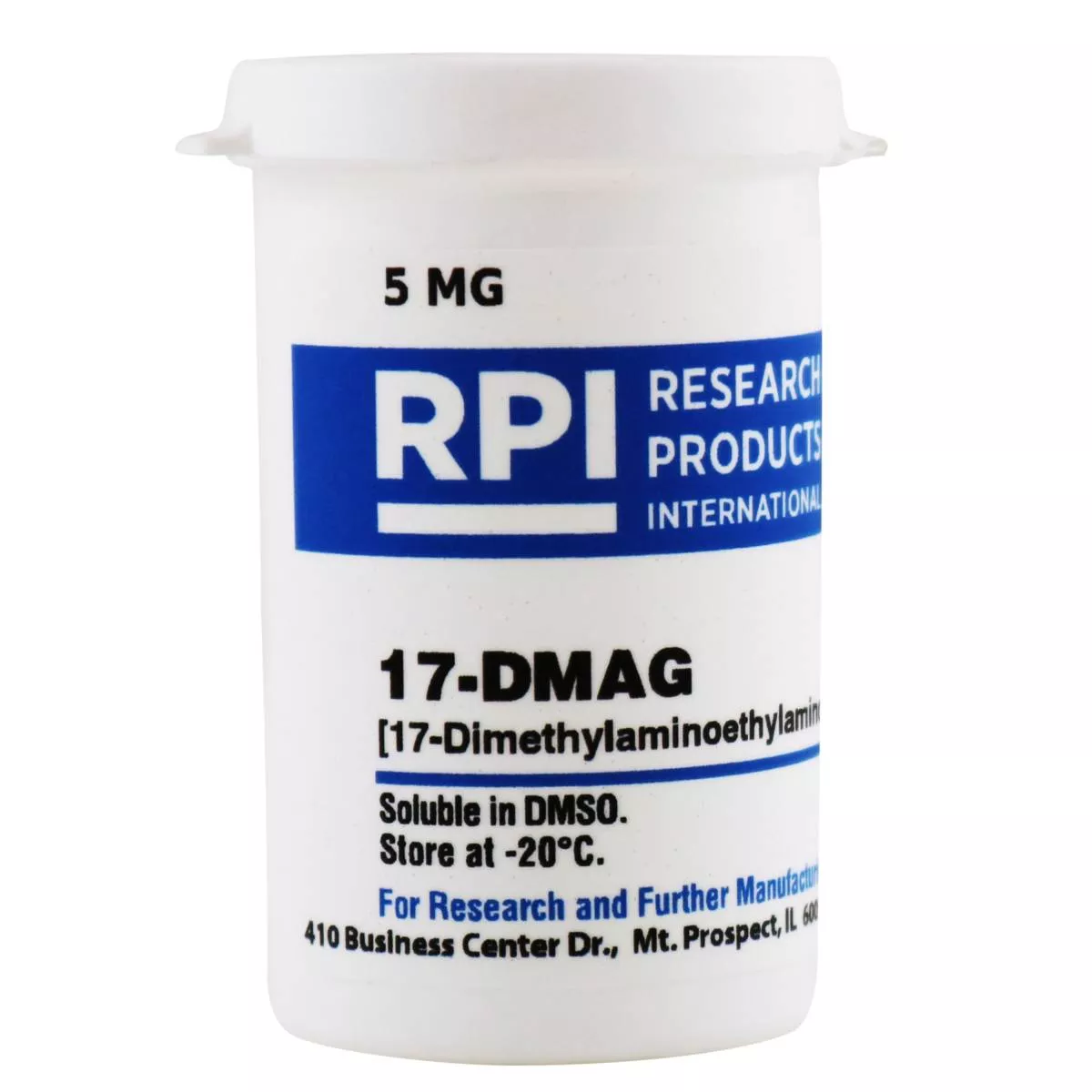 17-DMAG[17-Dimethylaminoethylamino-17-demethoxygeldanamycin], 5 MilligramsRPI-D26100-0.005