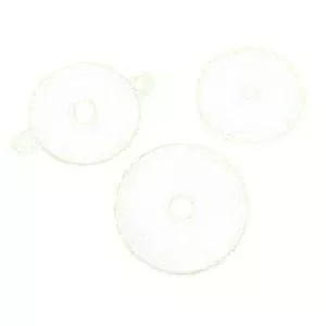3" Round Hypalon Soft White Face Plate 1-1/8" Flat