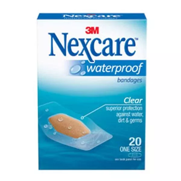 3M Consumer Health Care Bandage Strips Plstc Nexcare .0625x2.25" Flexible Clear Ltx 20/Bx