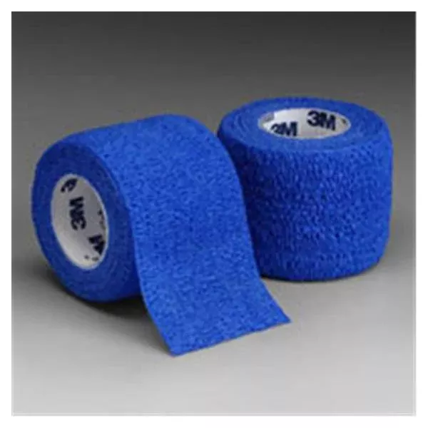 3M Medical Products Bandage Coban Wrap Elastic 1"x5yd Latex Non-Sterile Blue 30/Bx