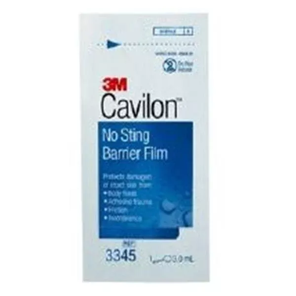 3M Medical Products Barrier Cavilon No Sting Sft Clth 9x5" Strl Adh 3mL Wht LF 25/Bx, 4 BX/CA (3345)