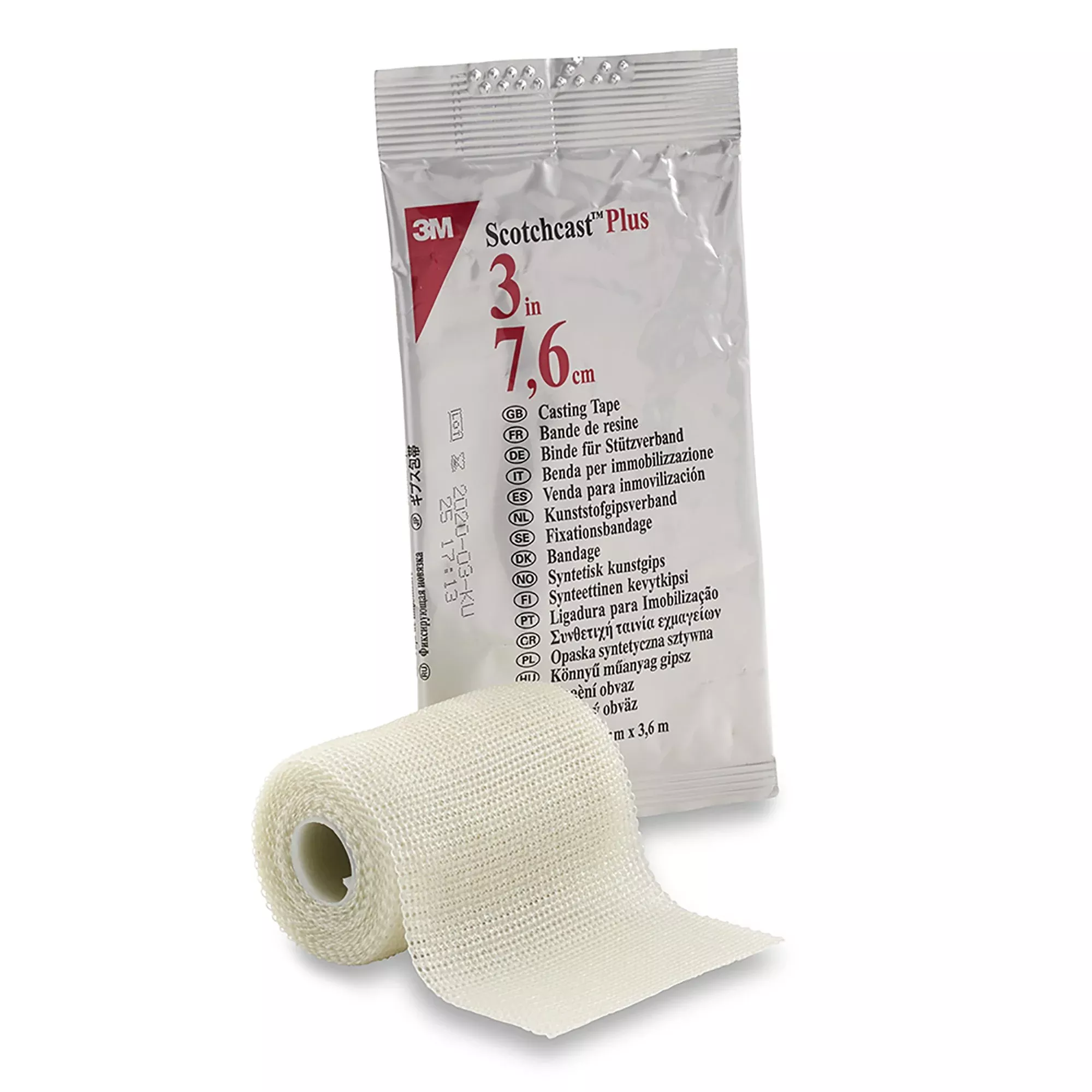 3M™ Scotchcast™ Plus White Cast Tape, 3 Inch x 4 Yard
