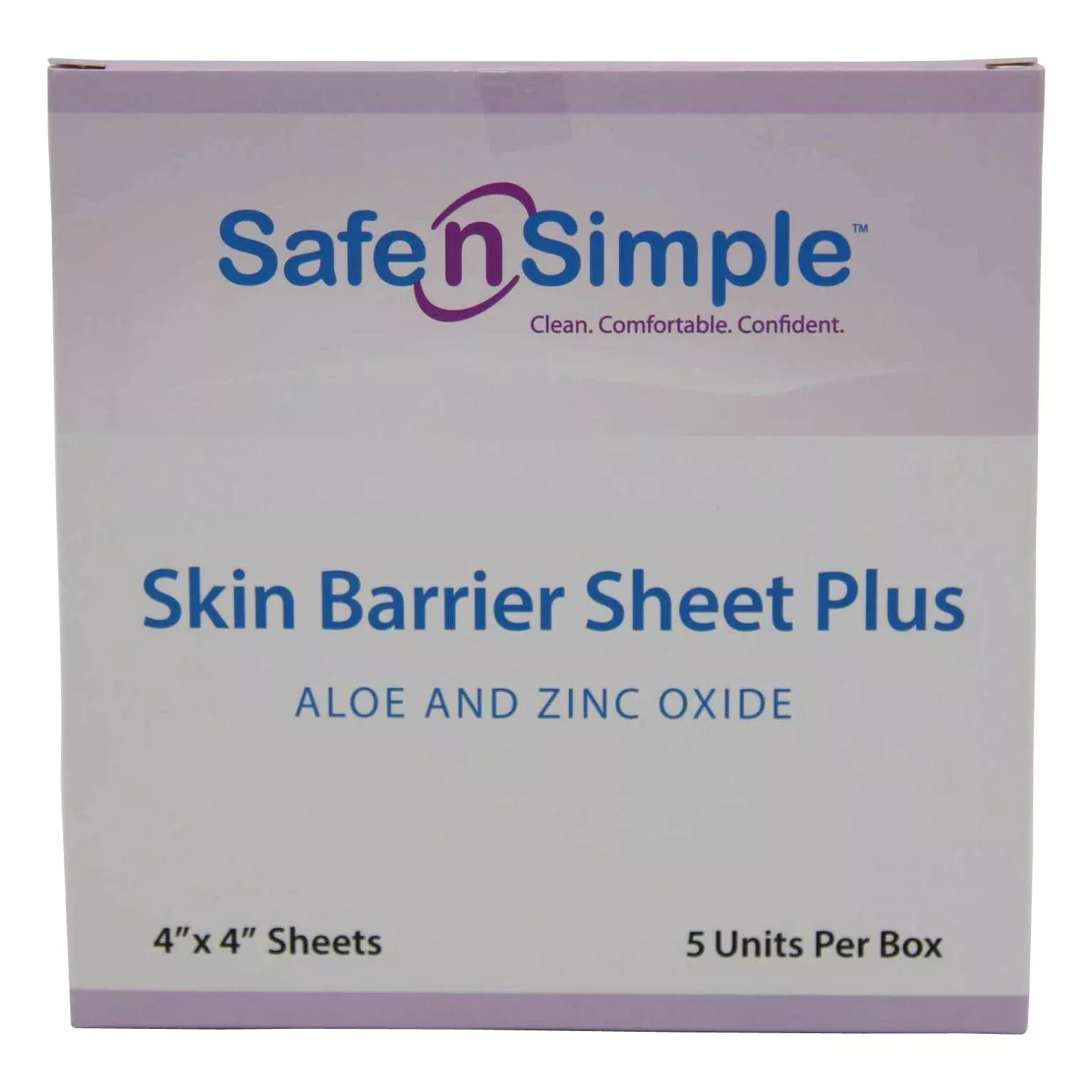 4" x 4" Skin Barrier Sheet Plus, With Aloe and Zinc Oxide