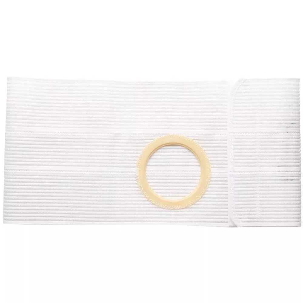 8" Left, White, Cool Comfort, Flat Panel Belt, Medium, 2-1/4" Opening Placed 1" From Bottom