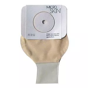9" Mid-Size 1-Piece Drain Pouch With Microderm Microskin 1-3/8" Opening, Opaque
