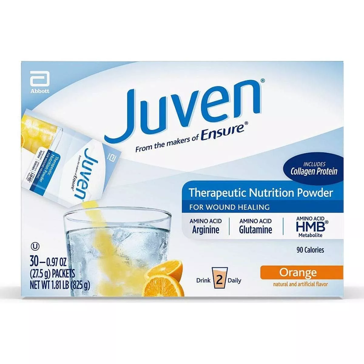 Abbott Juven Therapeutic Nutrition Powder, Institutional, Orange, 27.5gm