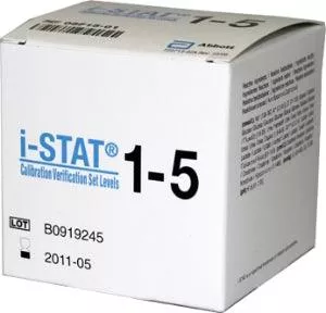 Abbott Point of Care Calibration Verification Set i-STAT 20 X 1.7 mL For i-STAT Point-of-Care Analyzer - M-581765-1341 - Box of 1