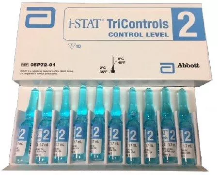 Abbott Point of Care Control i-STAT Tricontrols Sodium / Potassium Level 2 1.7 mL - M-810465-505 - Each
