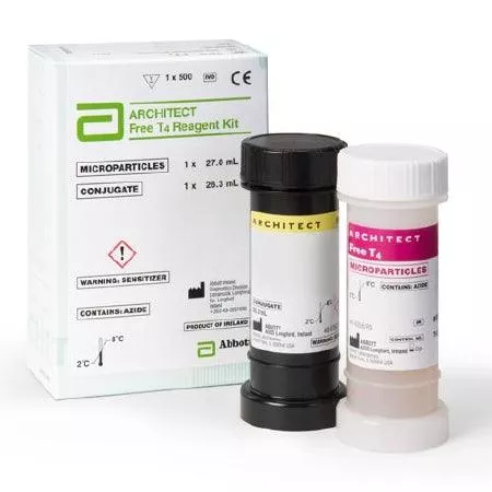 Abbott Reagent Kit Architect™ Thyroid / Metabolic Assay Free Thyroxine (T4) For Architect i1000 and i2000 Analyzer 100 Tests - M-1107738-1537 - Box of 100