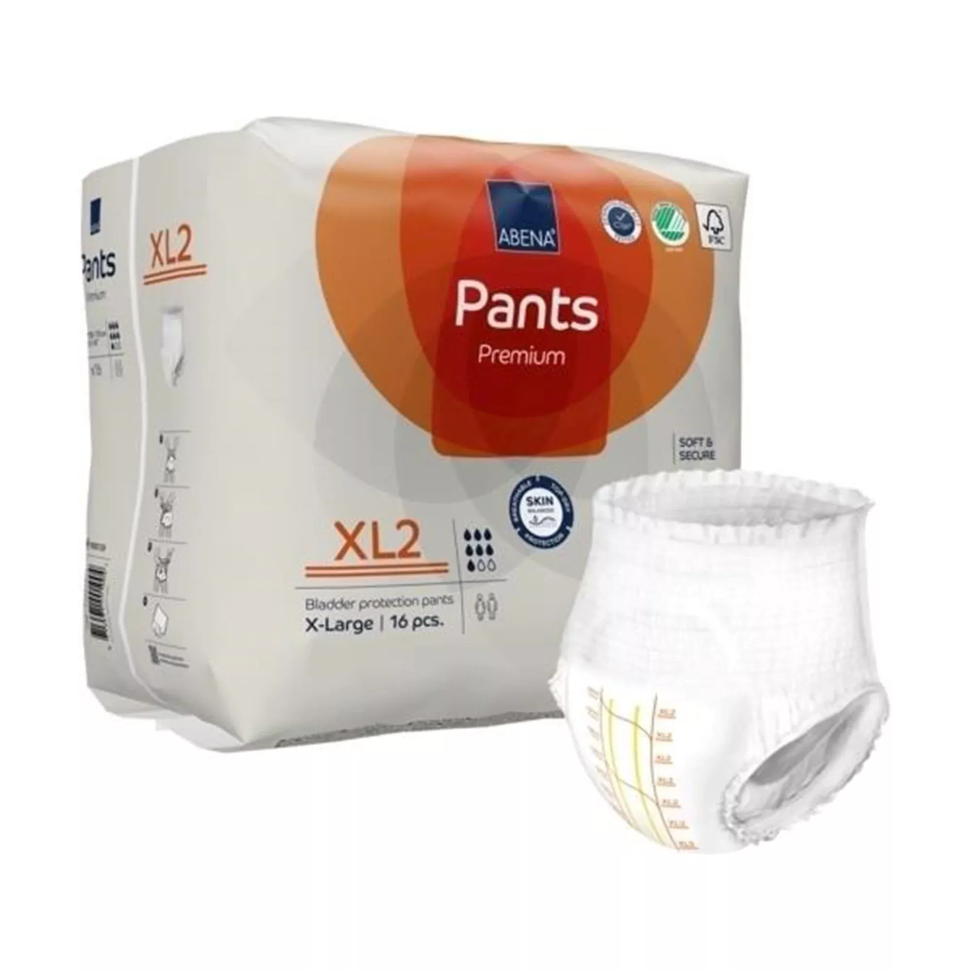 Abena Pants Premium Protective Underwear 51" - 67", Extra-Large Absorbency Level 1