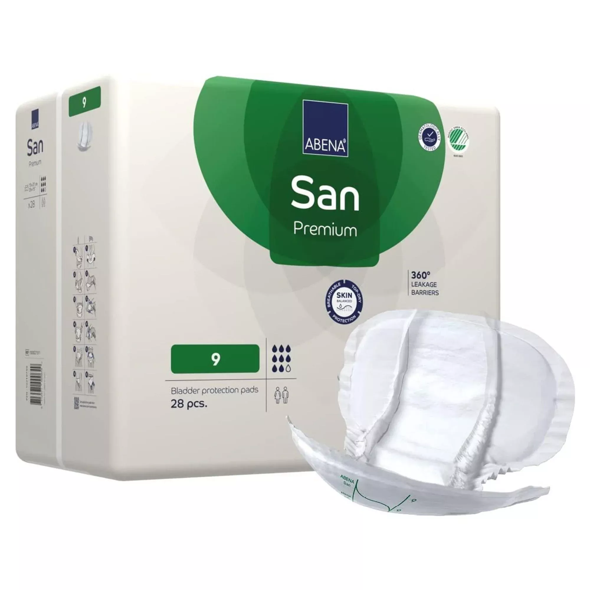 Abena San 9, Premium Incontinence Liner - 29" x 15"
