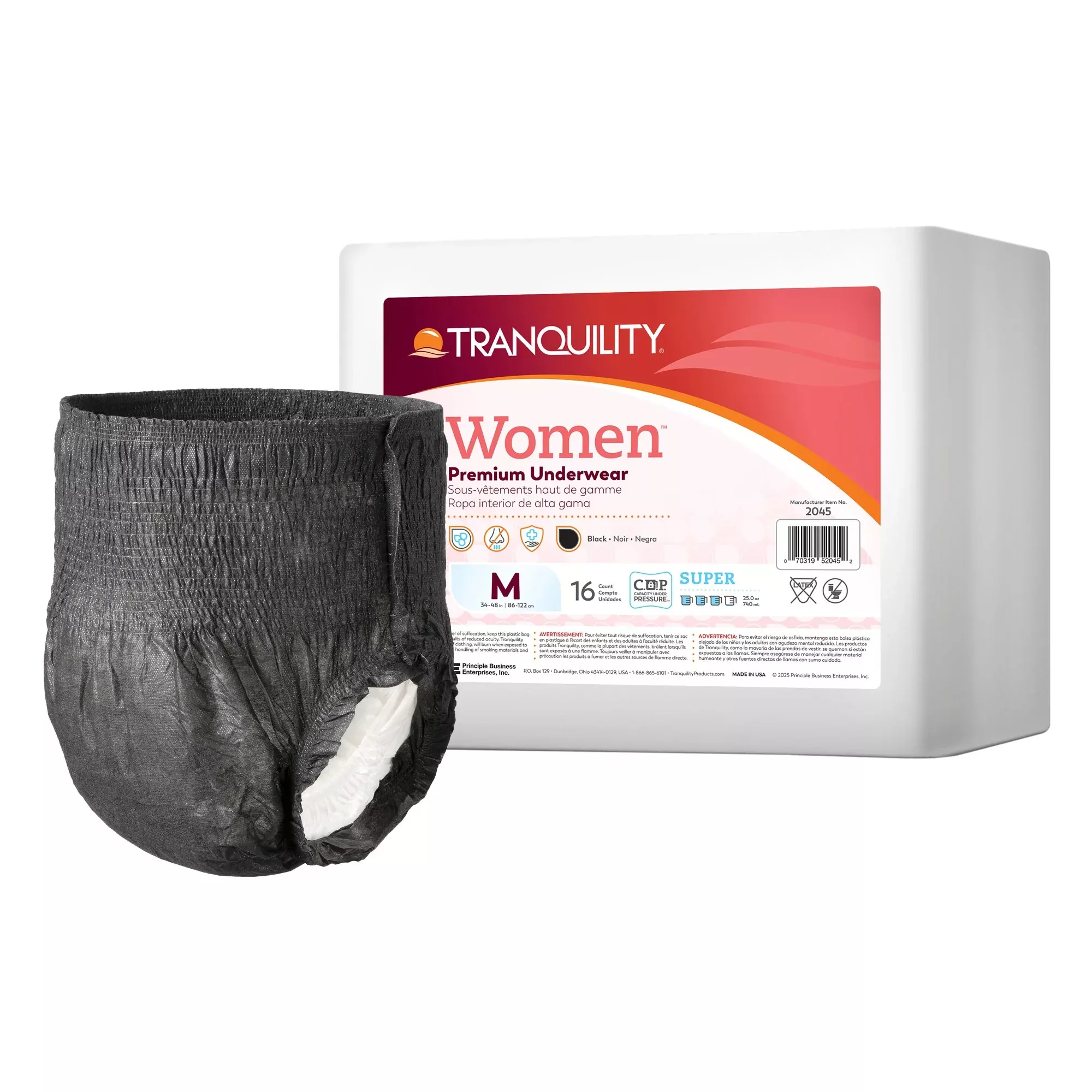Absorbent Underwear Tranquility Pull On with Tear Away Seams Adult Medium Female Disposable Heavy Absorbency