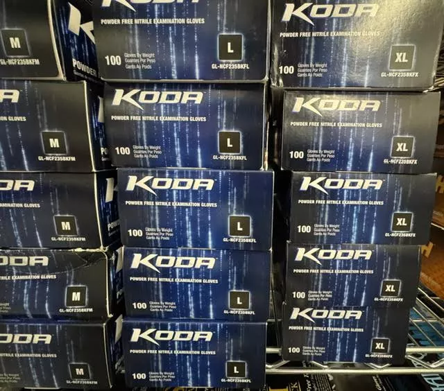 Adenna KODA Black Nitrile Exam Gloves, 5.5 mil - GL-NCF235BKF