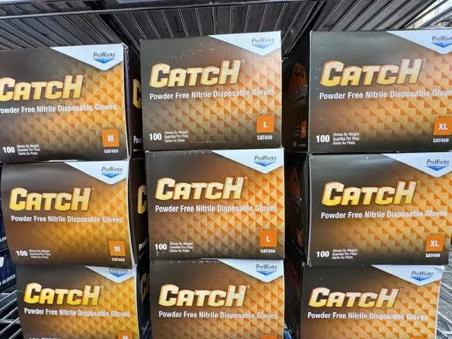 Adenna ProWorks CATCH Orange Nitrile Gloves 9 mil | CAT455