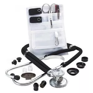 Adscope Sprague Stethoscope with Accessory Pack, Black REPLACES ZR0130BLK