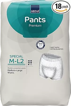 Adult Premium Special Protective Underwear M2-L2, Medium - Large, Absorbency Level 2, 31" - 53"