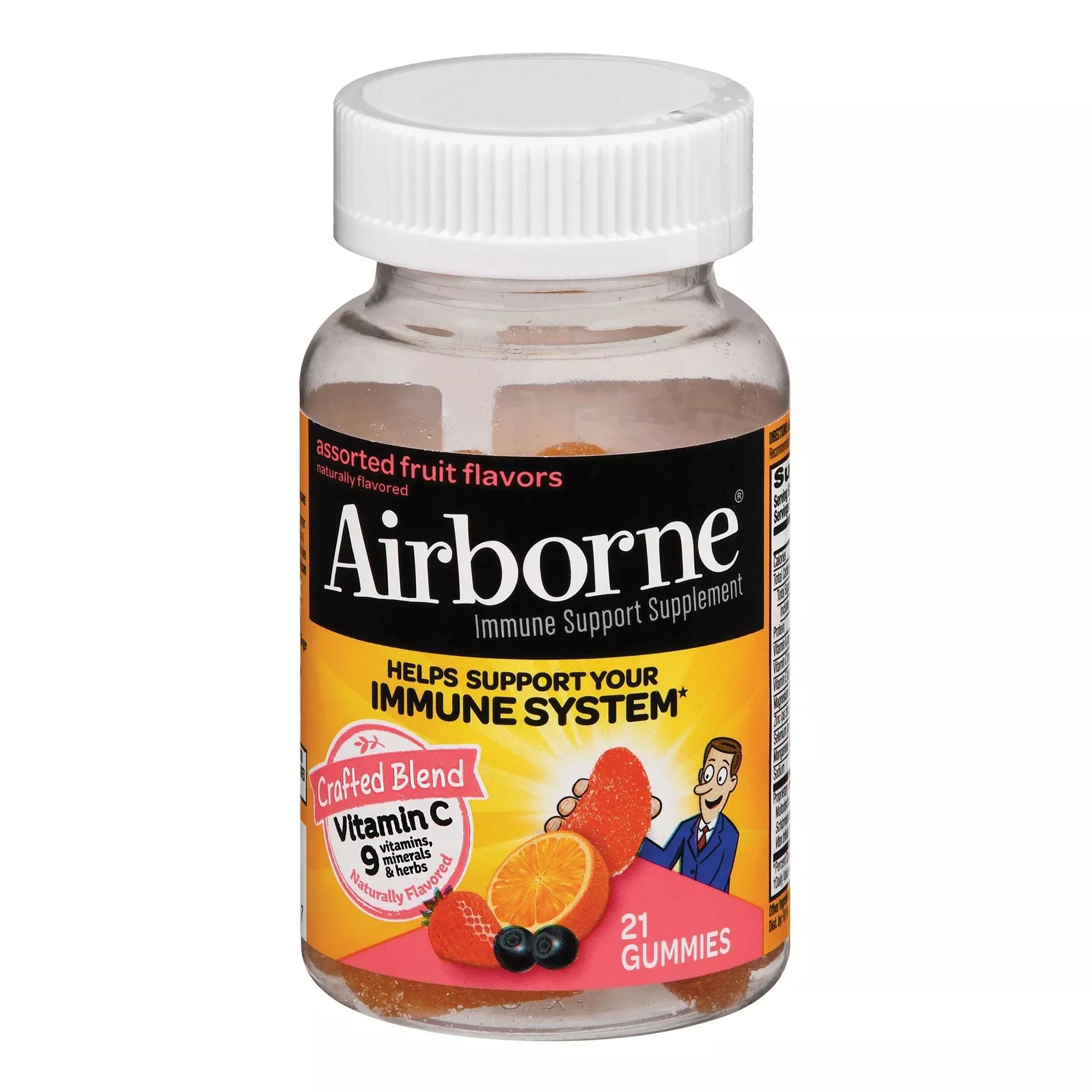 Airborne Original Immune Support Supplement Gummies, Assorted Fruit Flavors