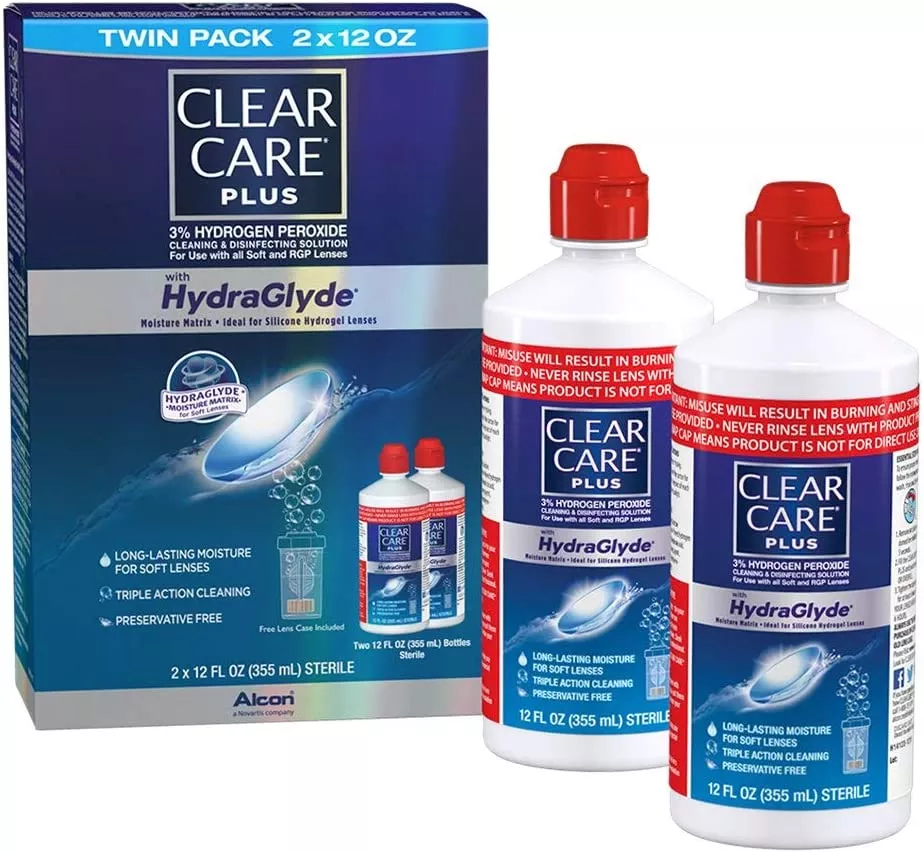 Alcon Clear Care Plus Cleaning and Disinfecting Lens Care Solution, 12 oz