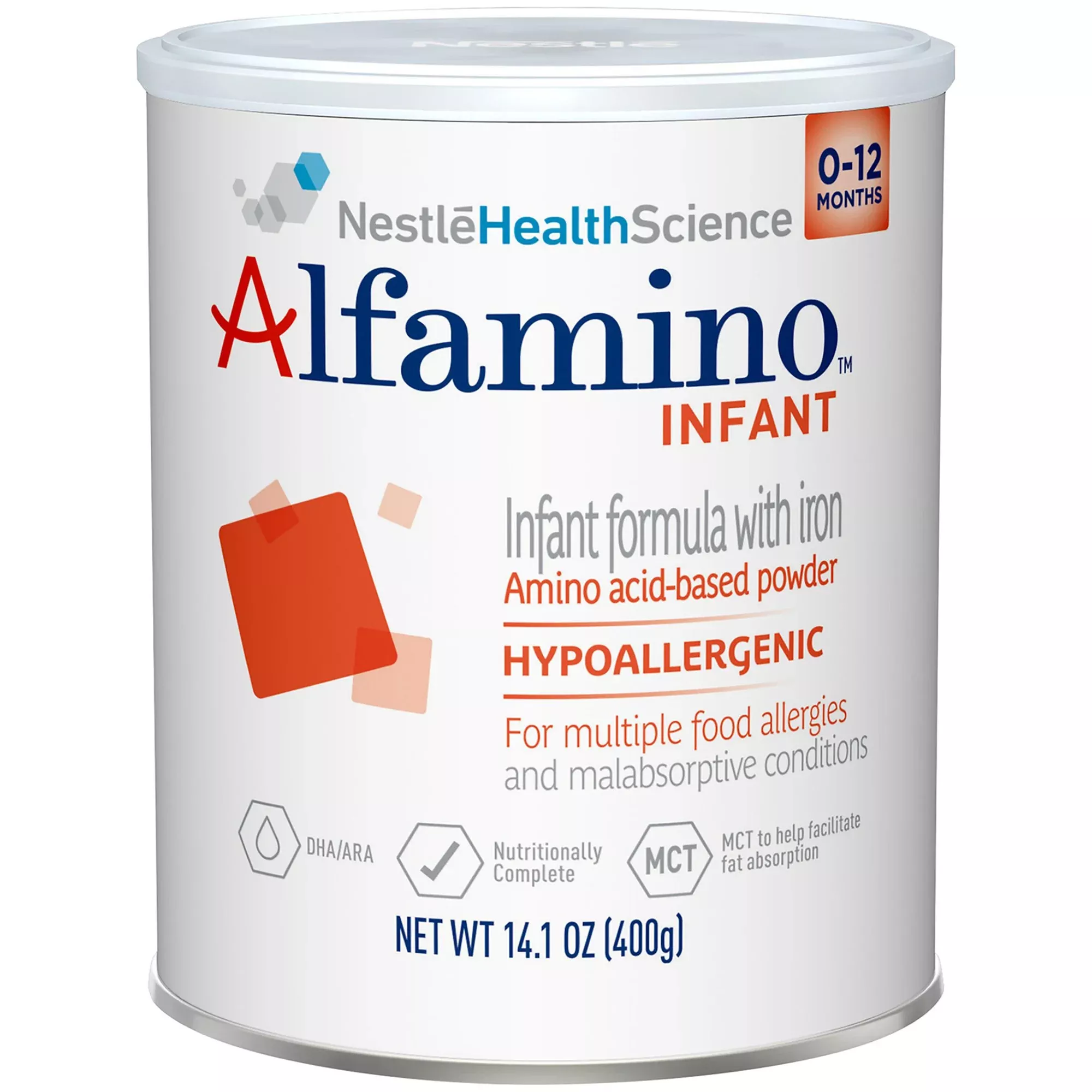 Alfamino Powder Amino Acid Based Infant Formula with Iron, 14.1-ounce can