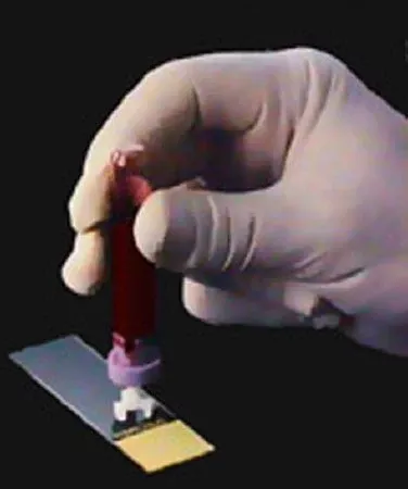 Alpha Scientific Blood Dispenser DIFF-SAFE 21 Gauge X 1/2 Inch Needle For Blood Smears - M-1010194-3847 - Box of 10