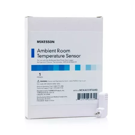 Ambient Room Temperature Sensor McKesson Temperature Range: 32-122ºF (0-50ºC) For use with the McKesson Dual Probe Data Logger Refrigerator/ Freezer Thermometer, MFR # MCK80022P - M-1109974-2673 - Each