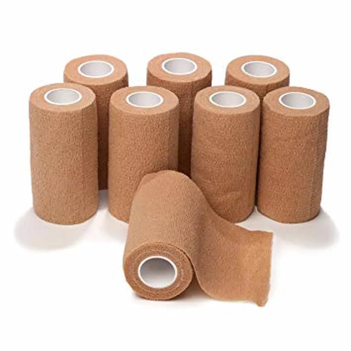 AMD Ritmed Bandage Elastic 4"x5yd Roll Cohesive Tan 18/Bx