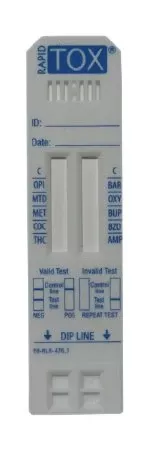 American Bio Medica Corp Drugs of Abuse Test Rapid TOX 10-Drug Panel AMP, BAR, BUP, BZO, COC, mAMP/MET, MTD, OPI300, OXY, THC Urine Sample 50 Tests - M-903503-3767 - Box of 50