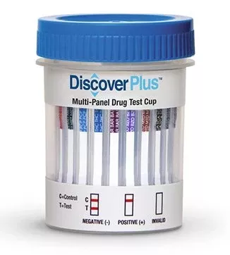 American Screening Corporation Drugs of Abuse Test Discover Plusโข 12-Drug Panel with Adulterants AMP, BAR, BUP, BZO, COC, mAMP/MET, MDMA, MTD, OPI, OXY, PCP, THC (CR, pH, SG) Urine Sample 25 Tests - M-1058747-4762 - Box of 1
