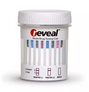 American Screening Corporation Drugs of Abuse Test Revealโข 12-Drug Panel with Adulterants AMP, BAR, BZO, COC, mAMP/MET, MDMA, MTD, OPI300, OXY, PCP, TCA, THC (OX, pH, SG) Urine Sample 1 Test - M-954329-954 - Each