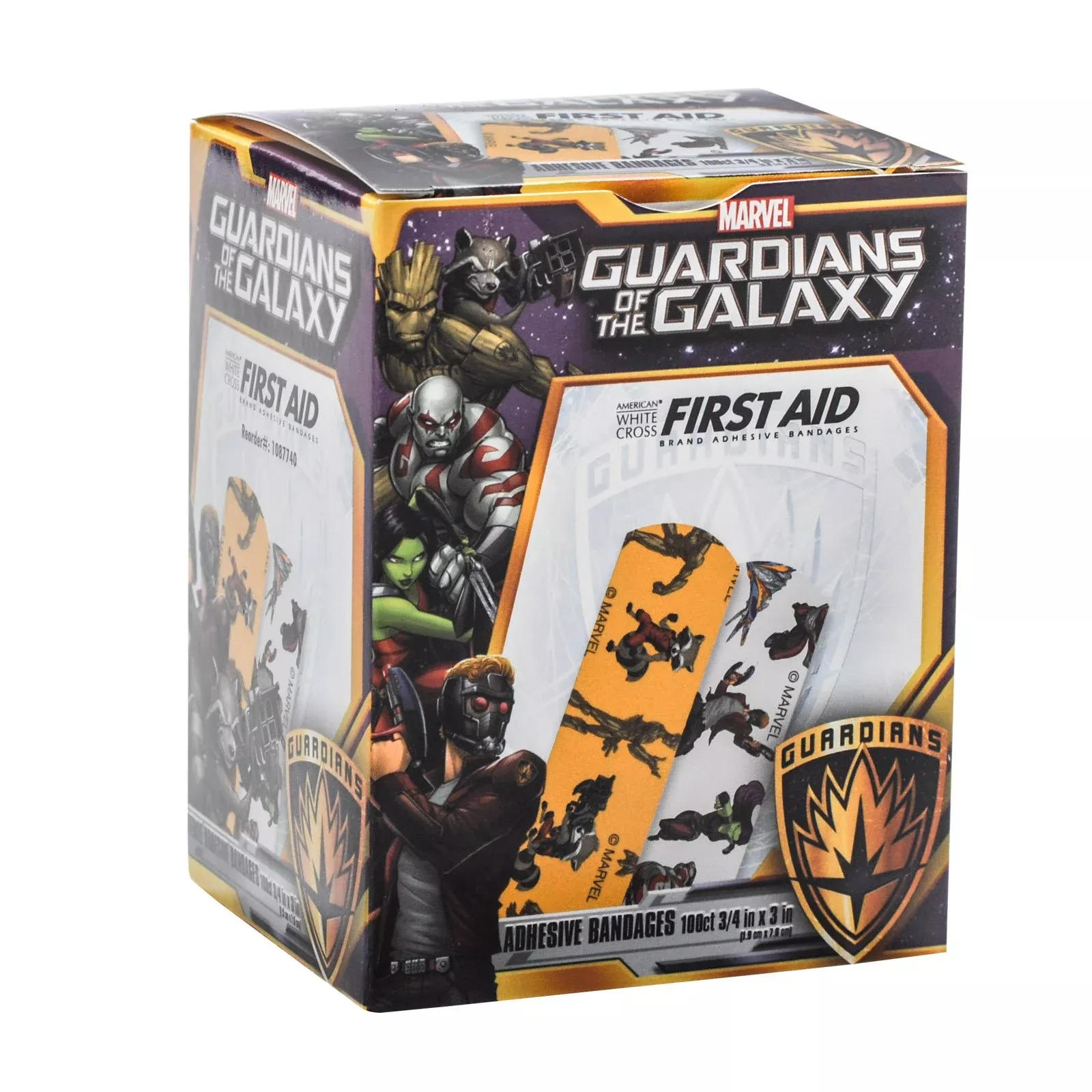 American White Cross Stat Strip Guardians of the Galaxy Adhesive Strips
