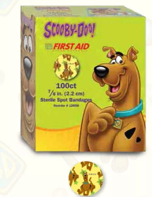 American White Cross Stat Strip Scooby-Doo Adhesive Spot Bandage, 7/8-Inch