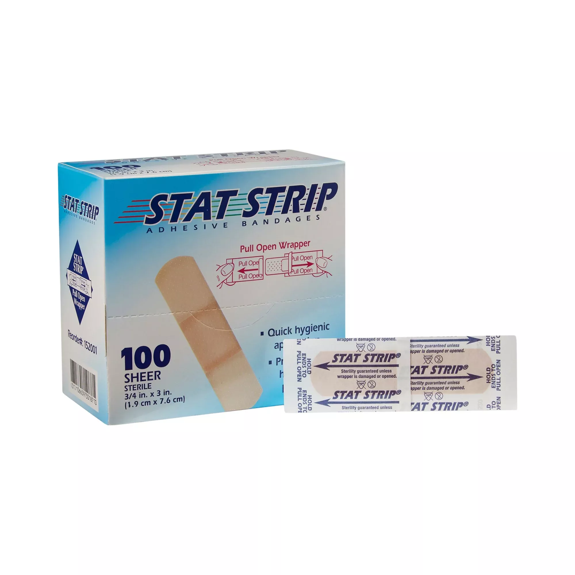 American White Cross Stat Strip Tan Adhesive Strip, ¾ x 3 Inch