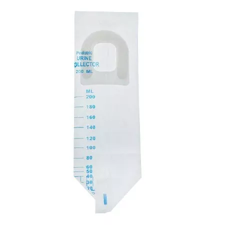 Amsino International Pediatric Urine Collection Bag AMSure Paper Poly Pouch 200 mL (7 oz.) Adhesive Closure Unprinted Sterile - M-697479-193 - Case of 50