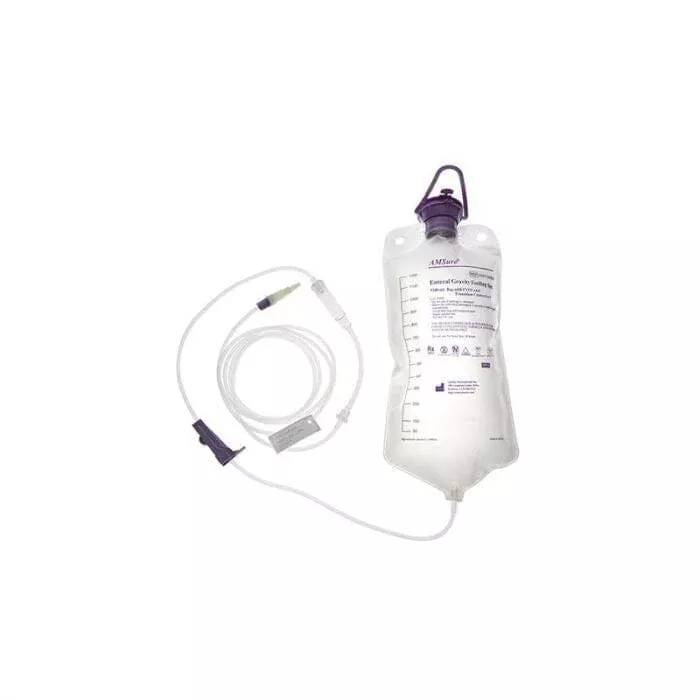 AMSure Enteral Feeding Gravity Set, 1200mL Bag, With ENFit Connector