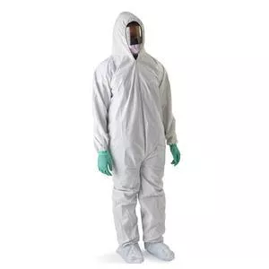 Anti-Static Microporous Breathable Coveralls with Hood and Boots, 2X-Large