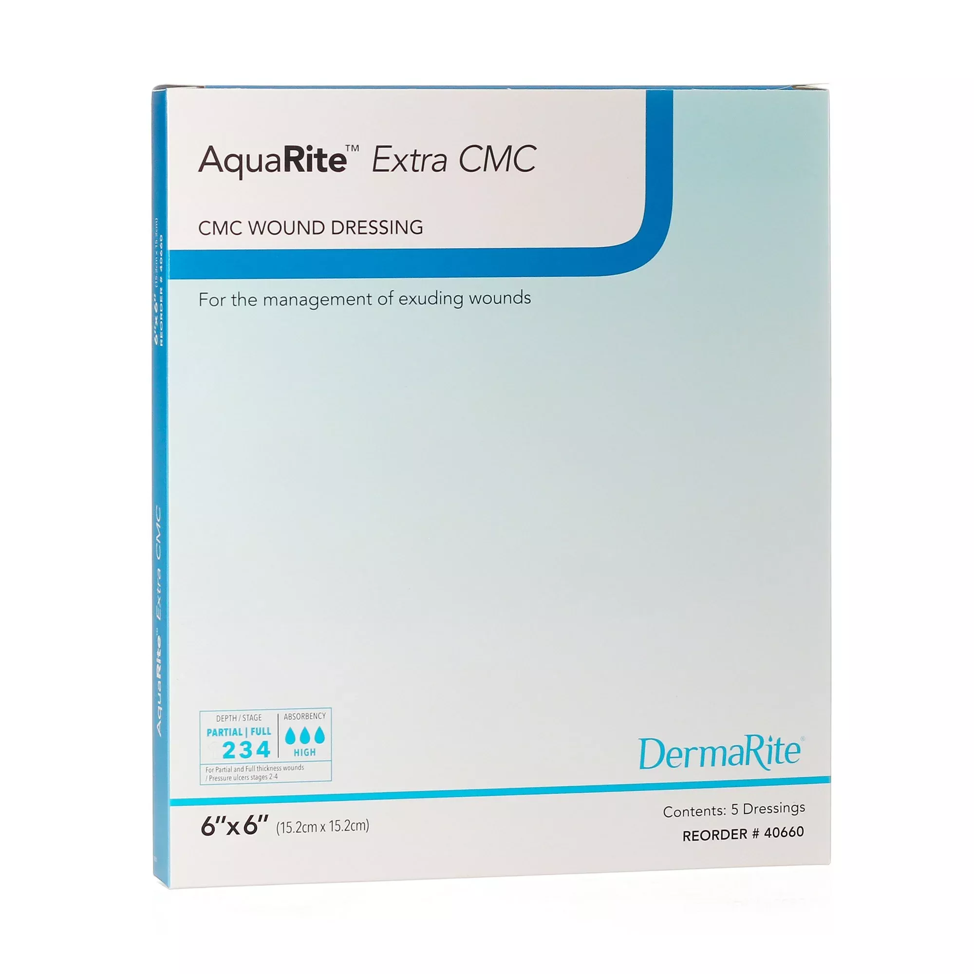 AquaRite Extra CMC Alginate Wound Dressing, 6" x 6"