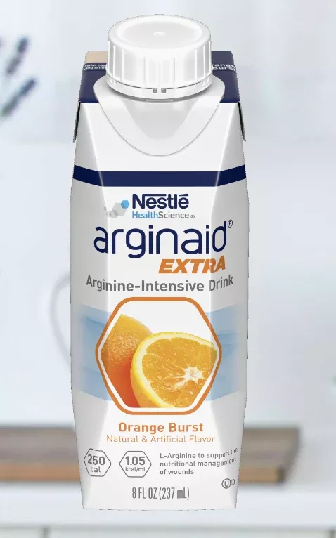 Arginaid Extra, Orange Burst Flavor, 8 oz Tetra Prisma