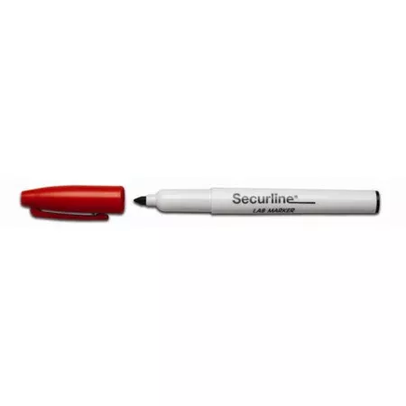Aspen Surgical Products Lab Marker Securline Fine Tip, Green For Making Permanent Markings on Plastic, Metal, Porcelain Labware - M-1140119-1741 - Pack of 10