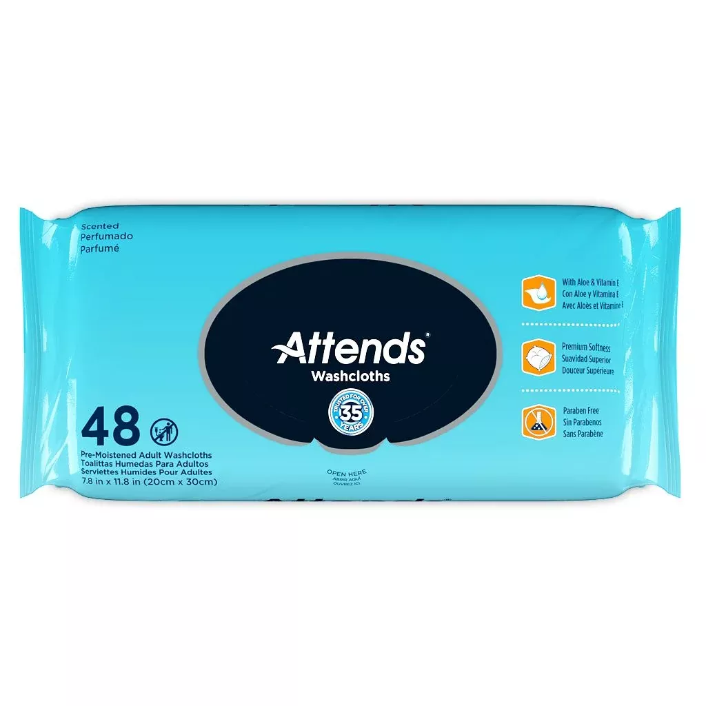Attends Adult Washcloths -- Scented and Unscented