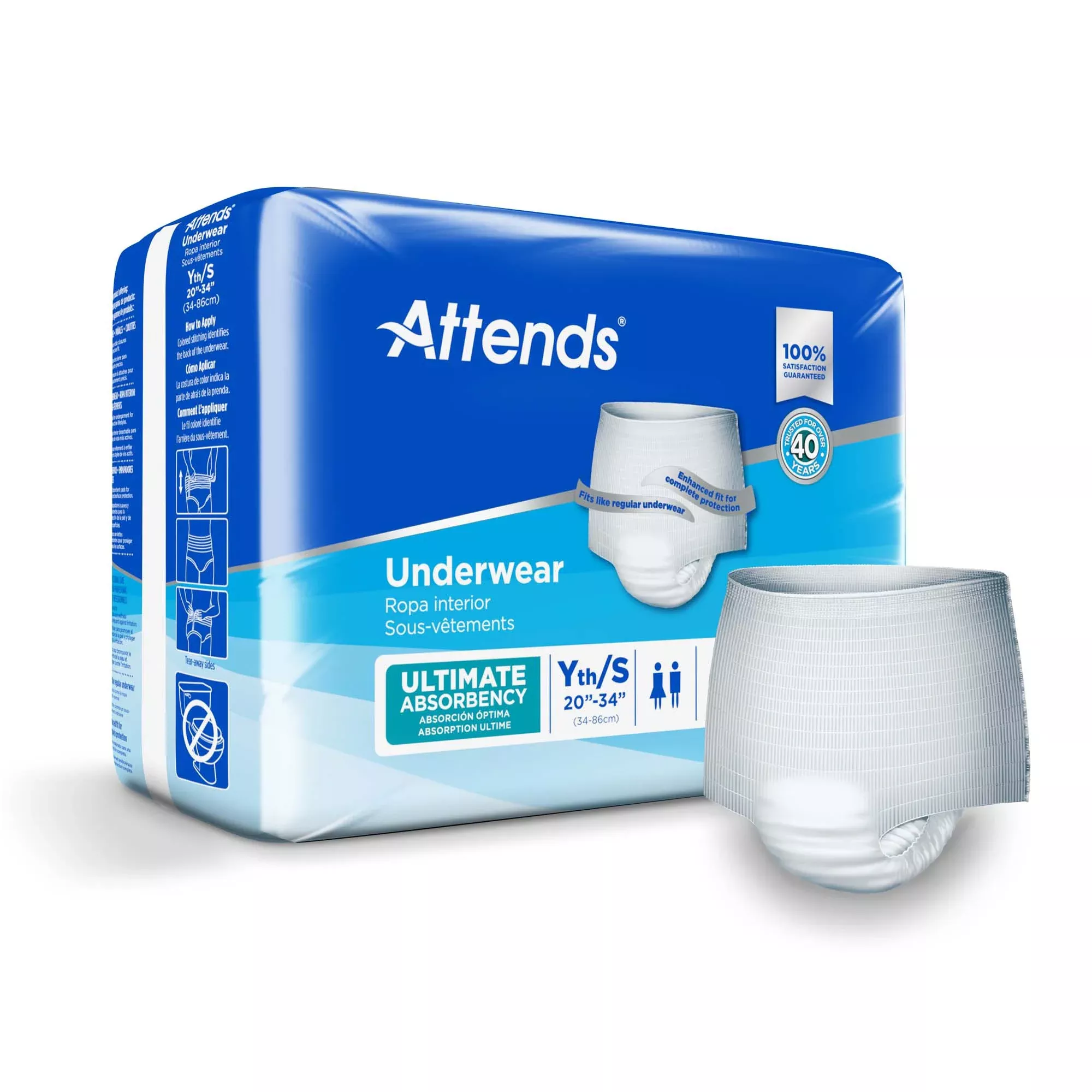 Attends Advanced Underwear, Youth / Small