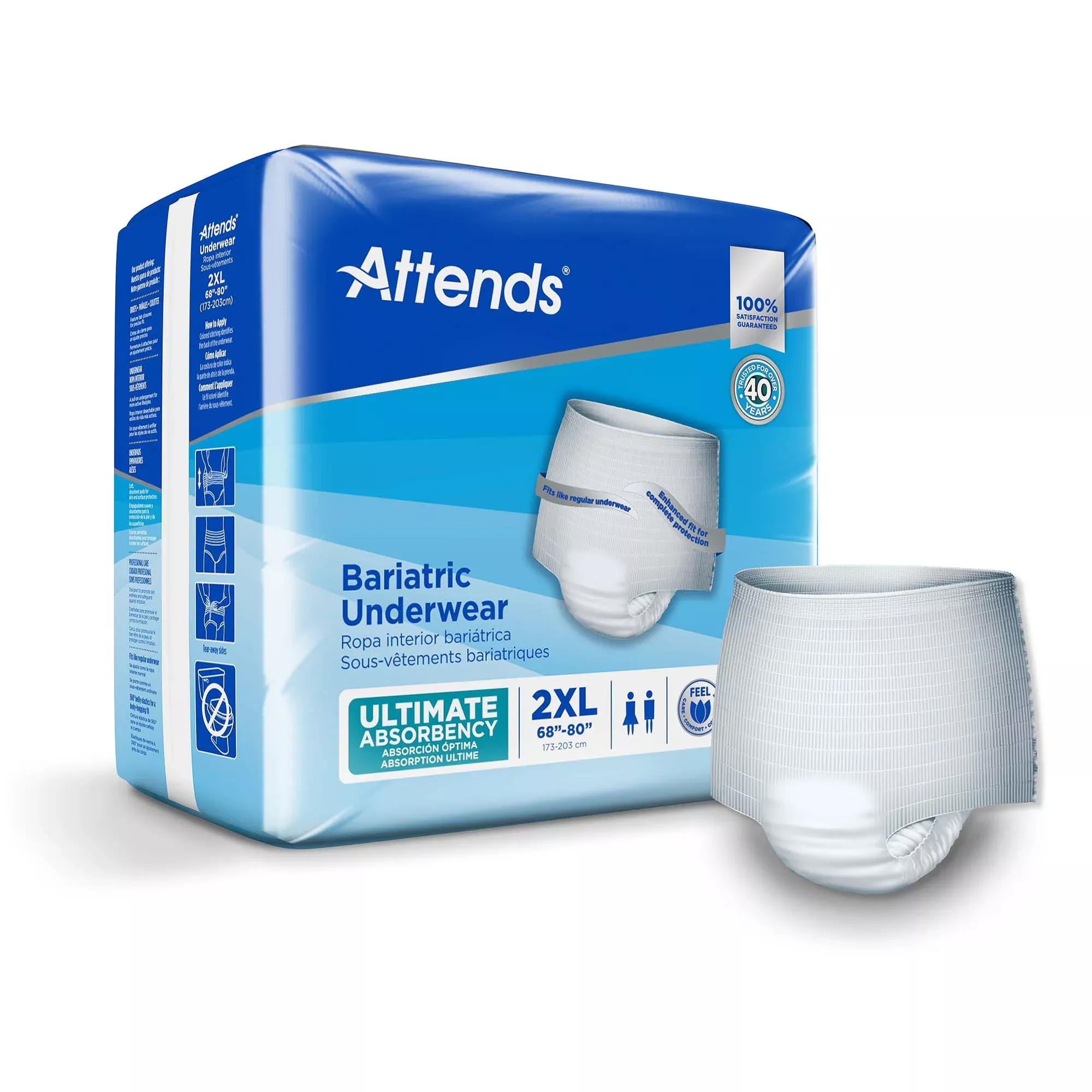 Attends Bariatric Protective Underwear, 2X-Large