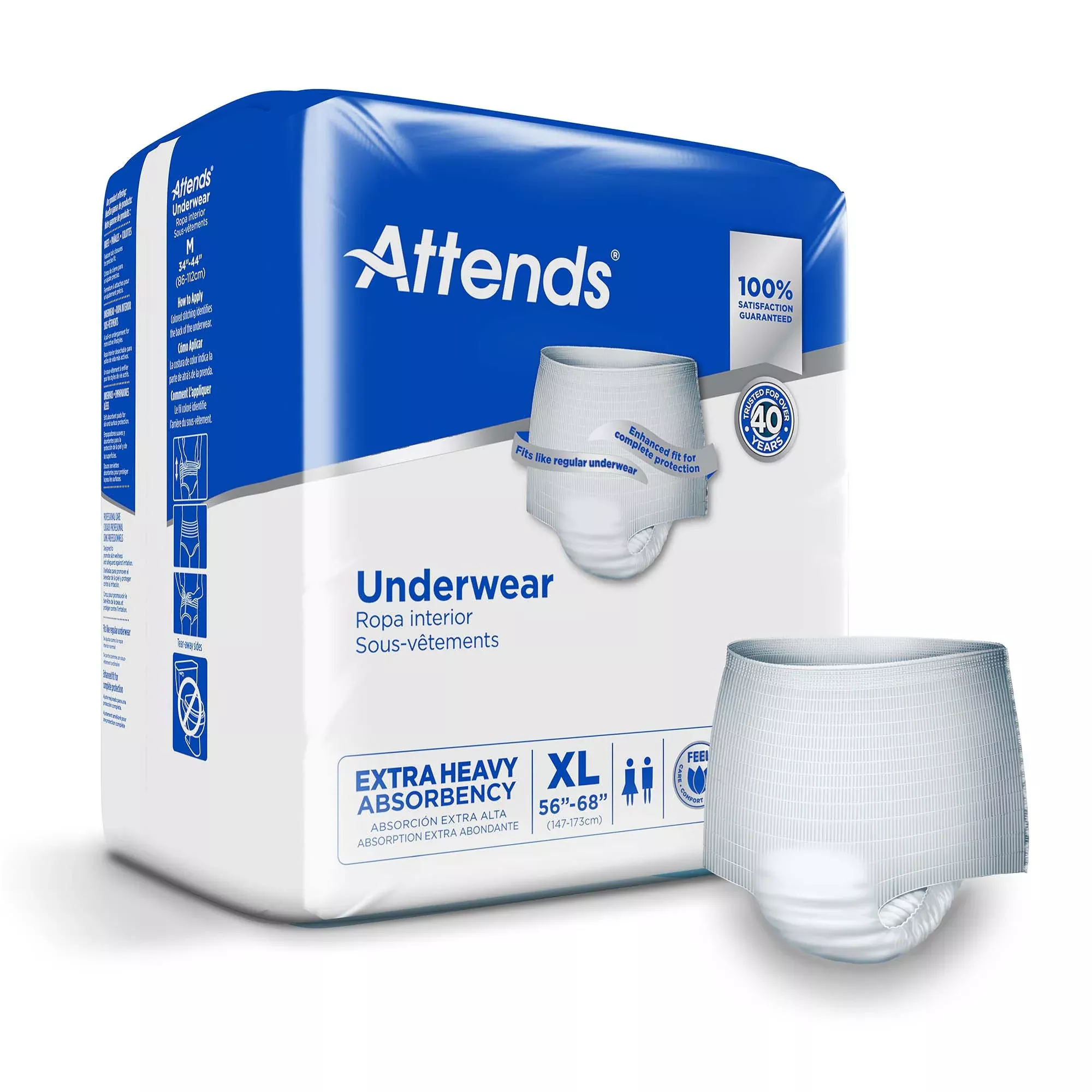 Attends Care Moderate Absorbent Underwear, Extra Large