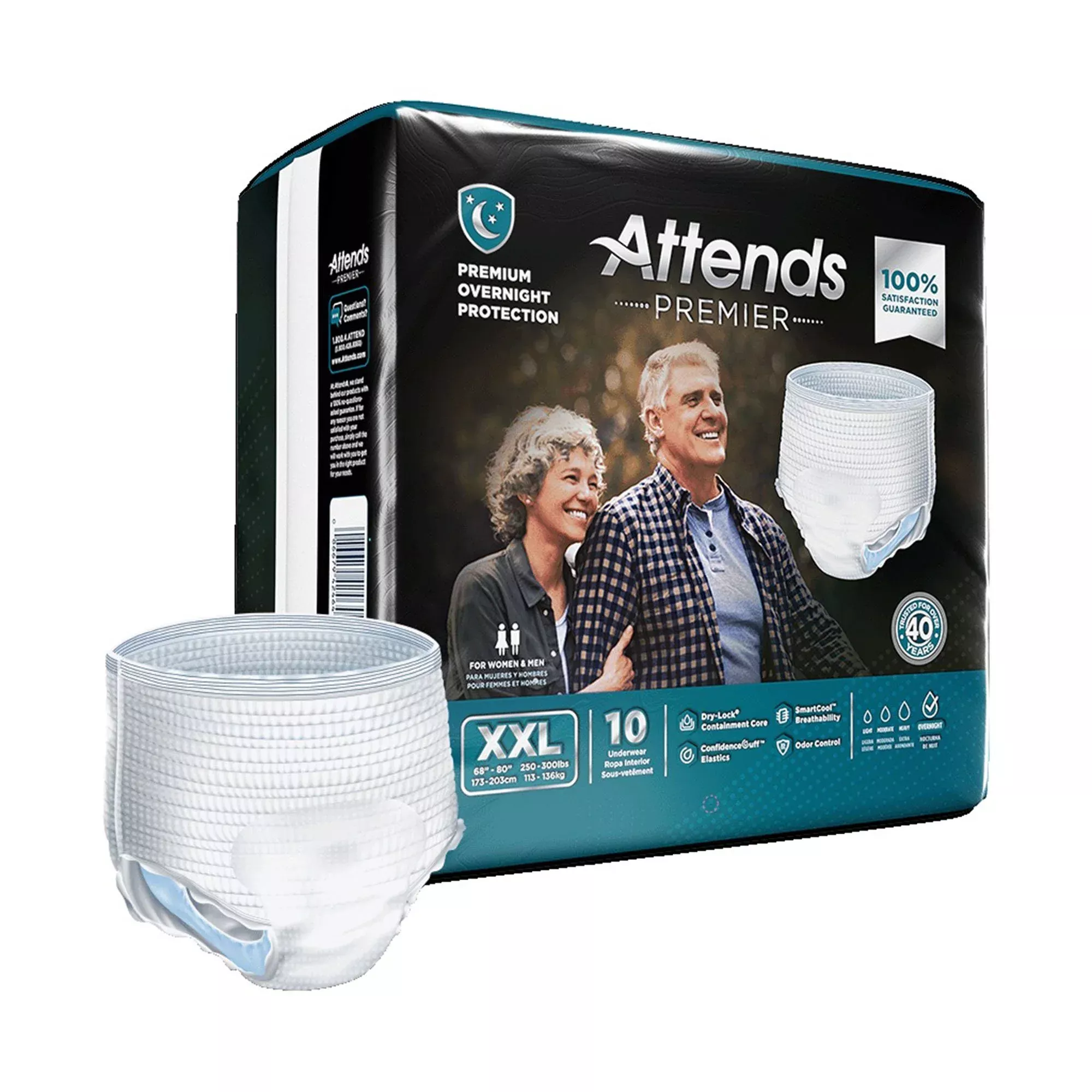 Attends Premier Absorbent Underwear, 2X Large