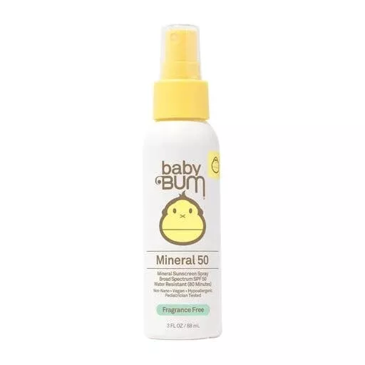 Baby Bum SPF 50 Mineral Sunscreen Spray, Fragrance Free
