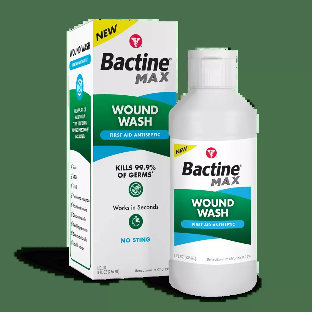 Bactine Max Wound Wash Liquid, 8 oz.