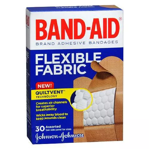 Band-Aid Flexible Fabric Tan Adhesive Strip, Assorted Sizes