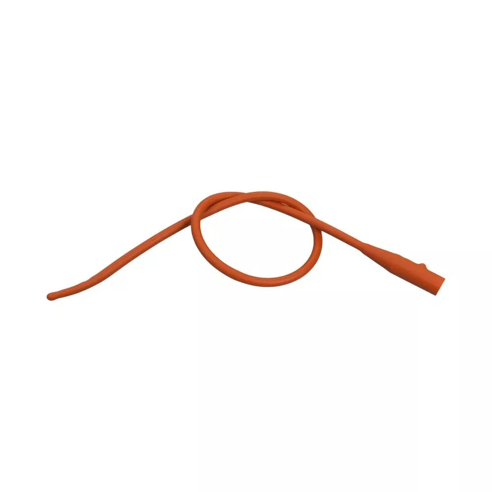 Bard Tiemann Model Red Rubber Catheter, Coude Tip